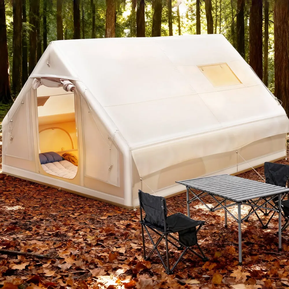 Inflatable Tent beige 6-8 persons 00cm