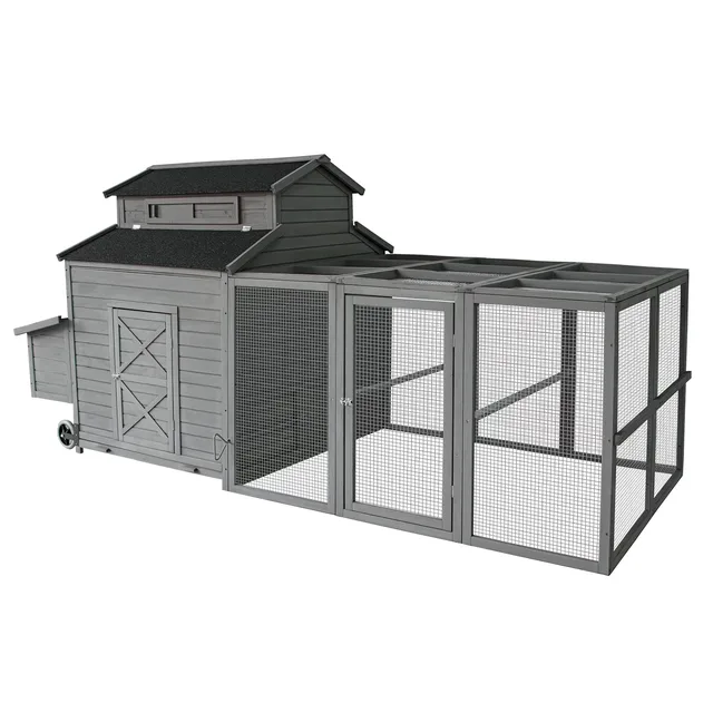 Chicken Coop 112" gray 50"