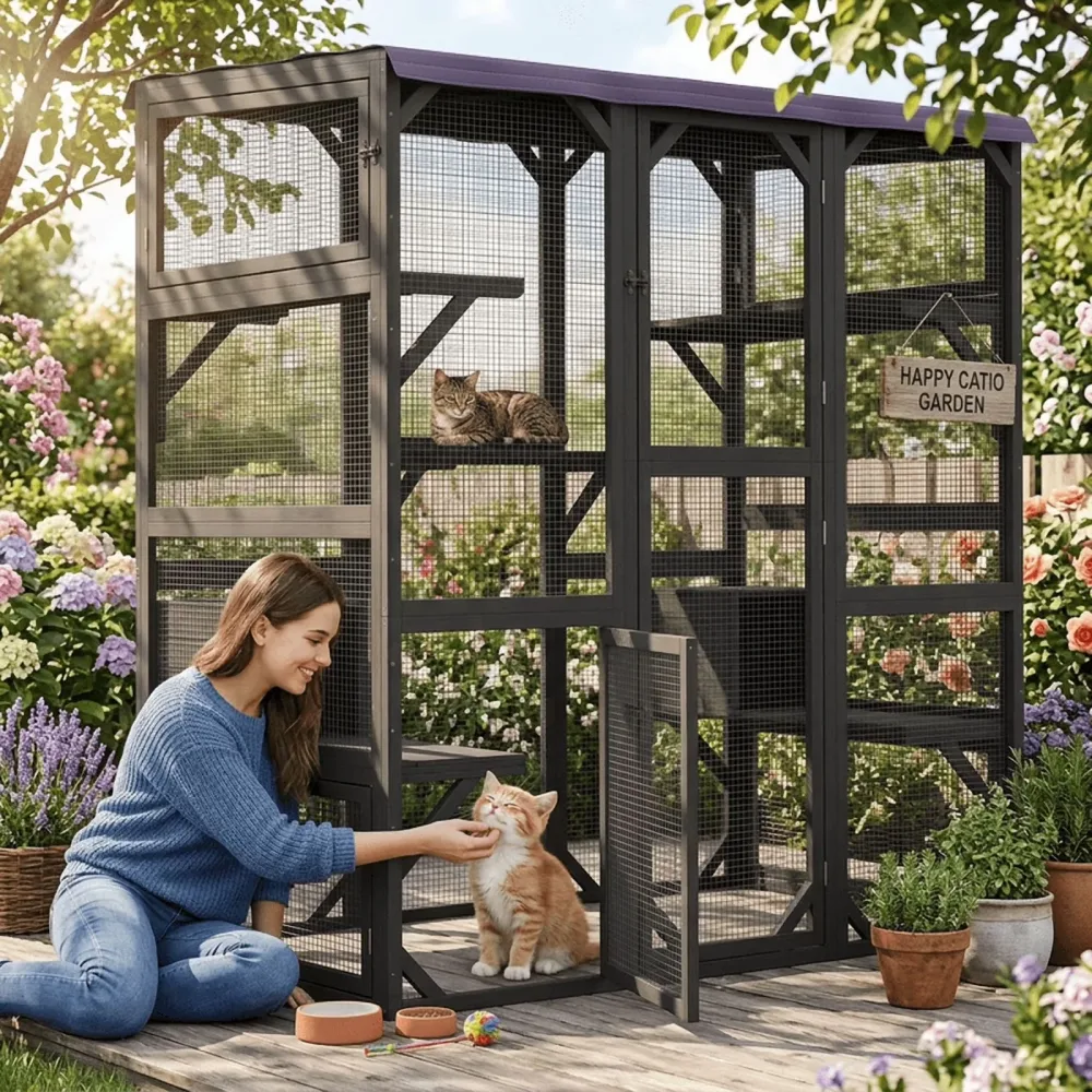 Dog Crate black 74.96 pounds weatherproof