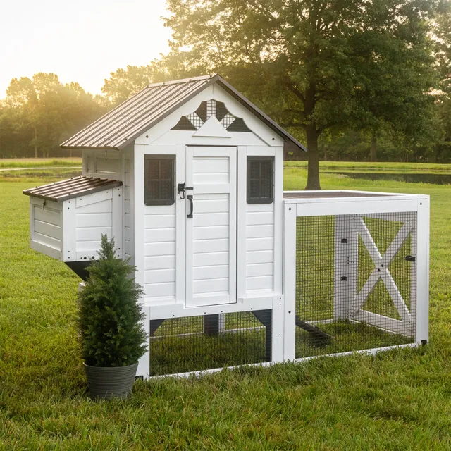 Chicken Coop locking heavy-duty white