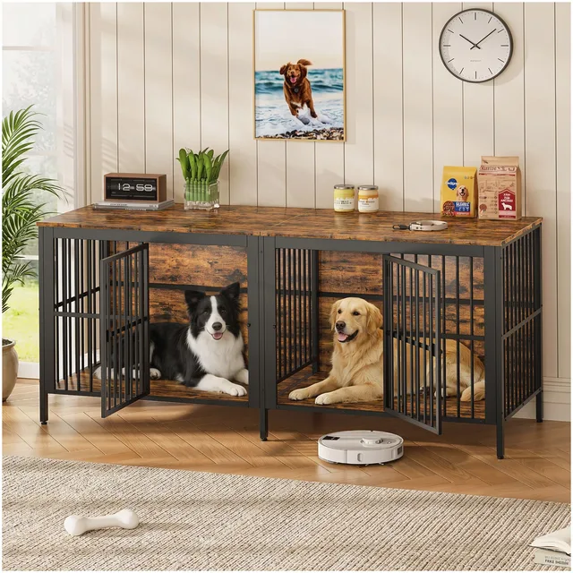 Dog Crate brown 150 lbs black
