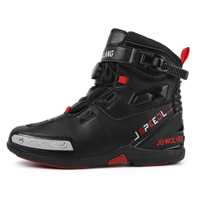 Motorcycle Boots waterproof black white