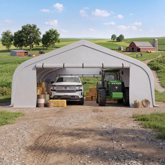 Carport waterproof silver gray