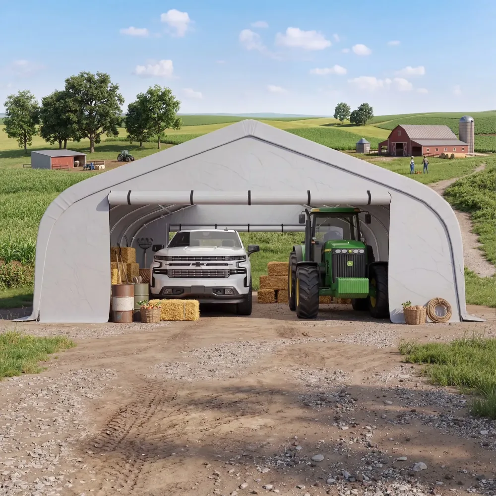 Carport waterproof silver gray