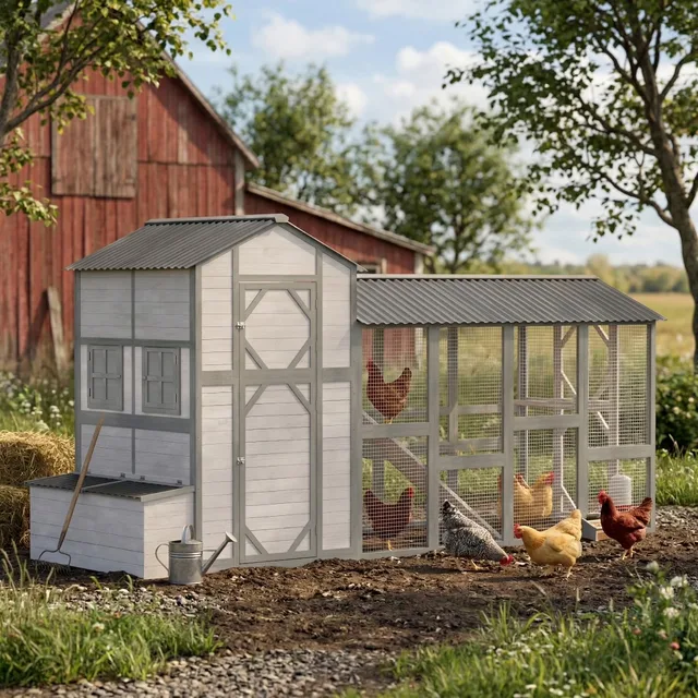 Chicken Coop 147" gray 146.9"