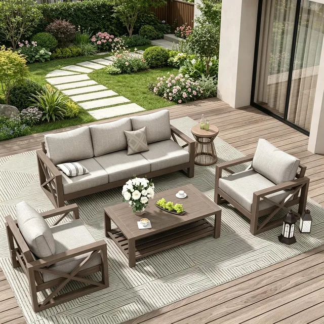 Patio Conversation 6" beige 70"