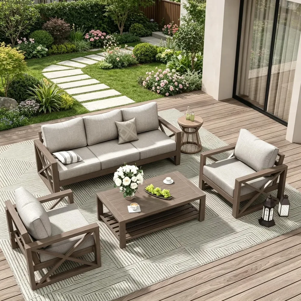 Patio Conversation 6" beige 70"