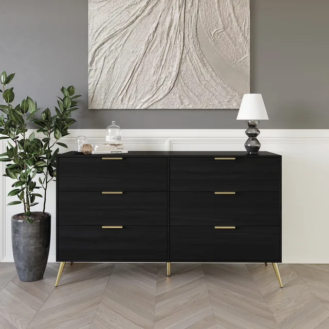 Bedroom Furniture black white silver