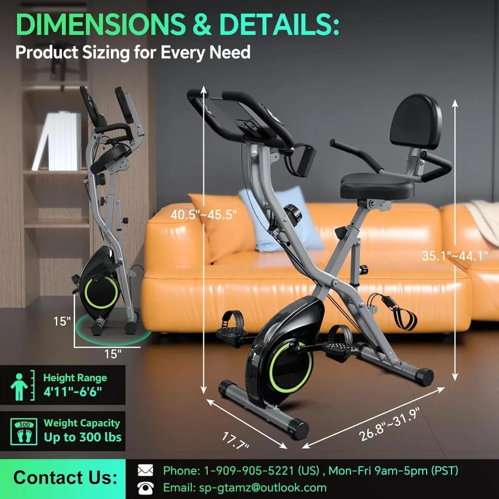 Exercise Bike 5 in 6.6 lbs 300lbs
