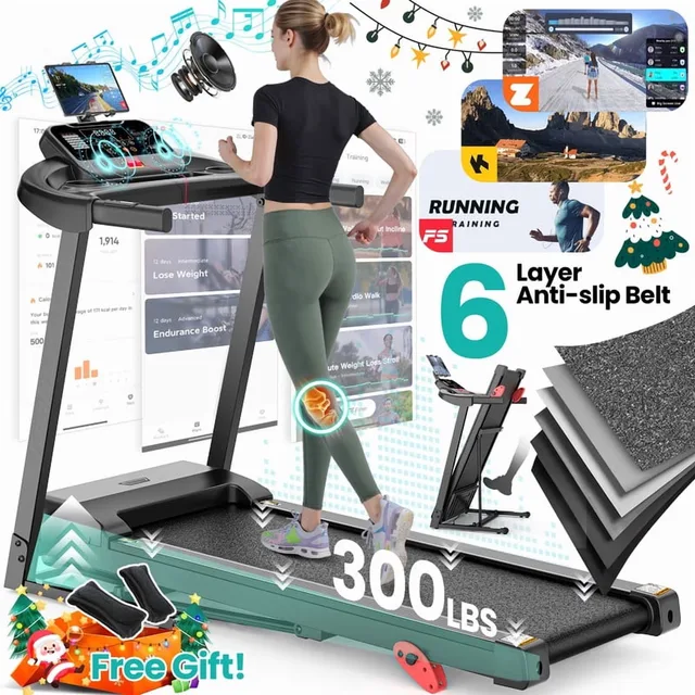 Folding Treadmill 300 lbs 3.5 hp portable