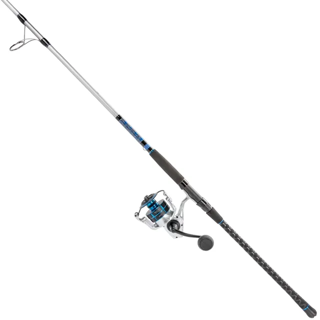 Spinning Reel silver blue heavy-duty