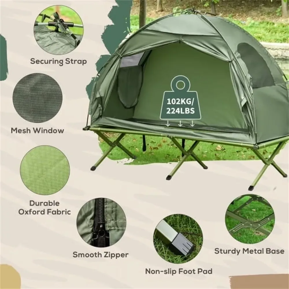 Camping Tent foldable 76" 30.25"