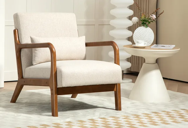 Accent Chair beige 23 in 17.5 in
