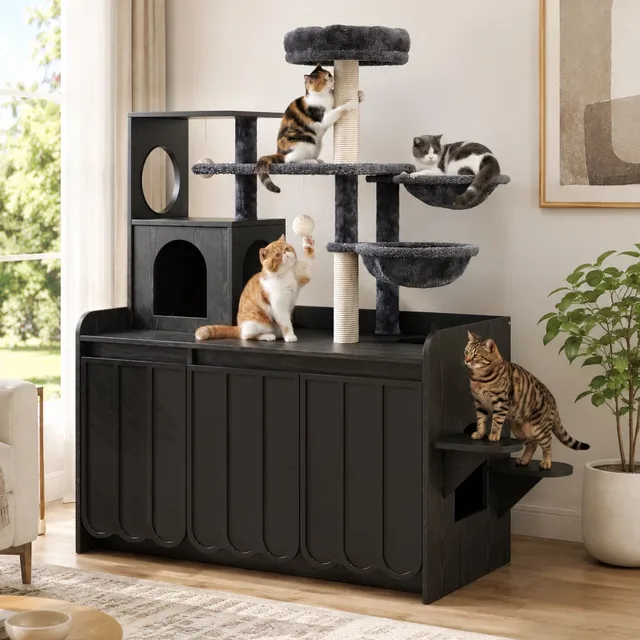 Litter Box black heavy-duty white
