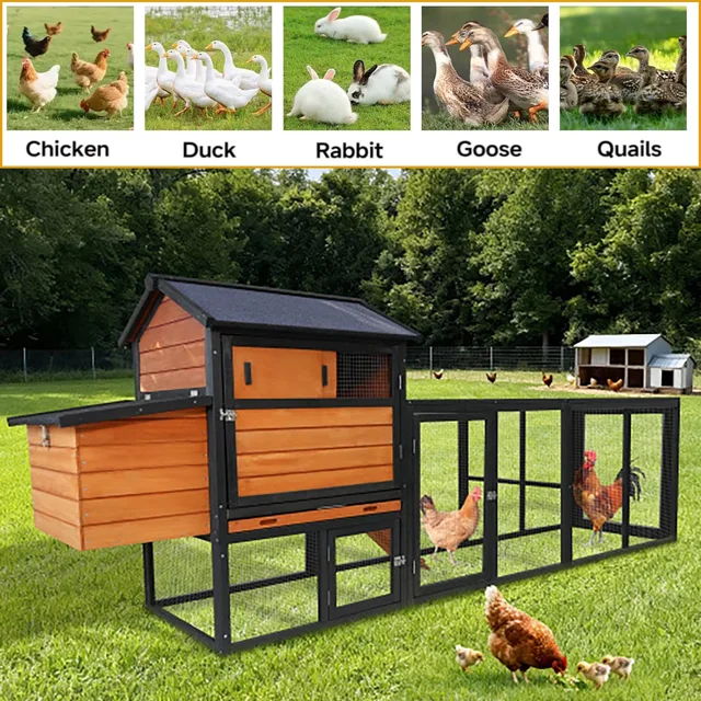 Chicken Coop brown 114.26" 26.8"