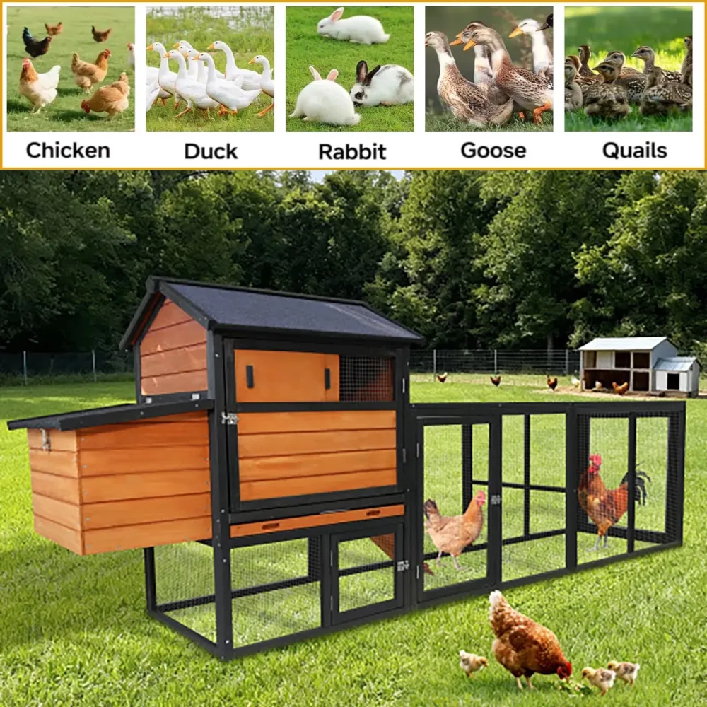 Chicken Coop brown 114.26" 26.8"