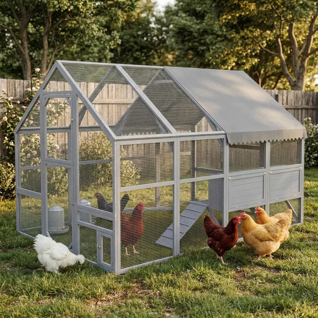 Chicken Coop 9' 6' gray