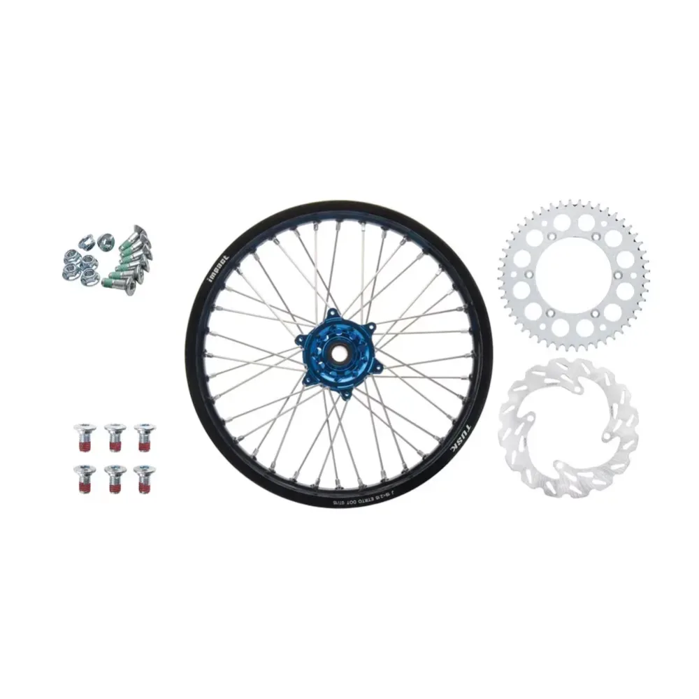 Wheel black silver blue