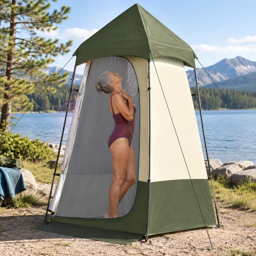 Shower Tent 6.9ft portable green
