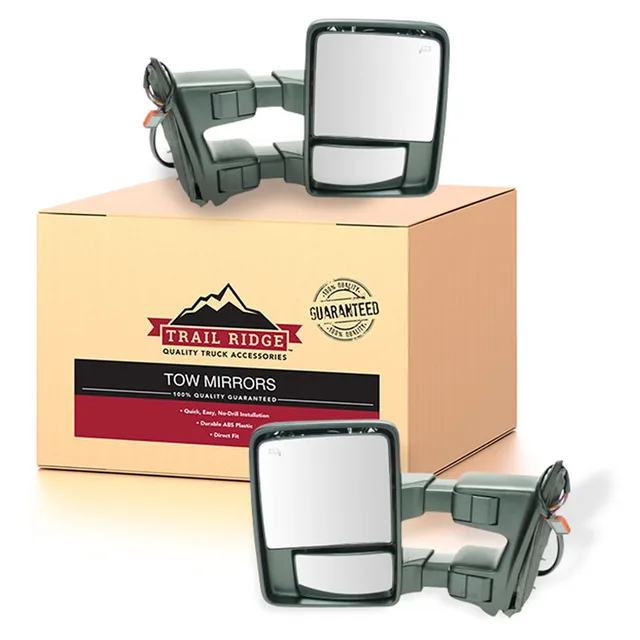 Tow Mirror folding telescoping black