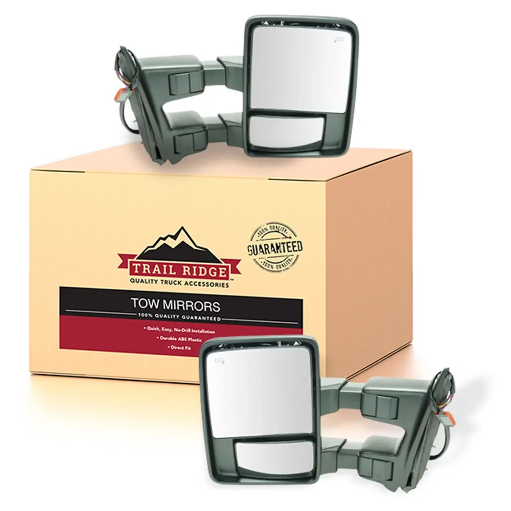 Tow Mirror folding telescoping black
