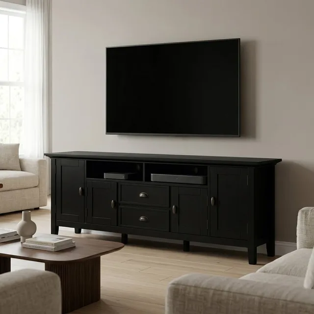 Stand 72w black 80 inches