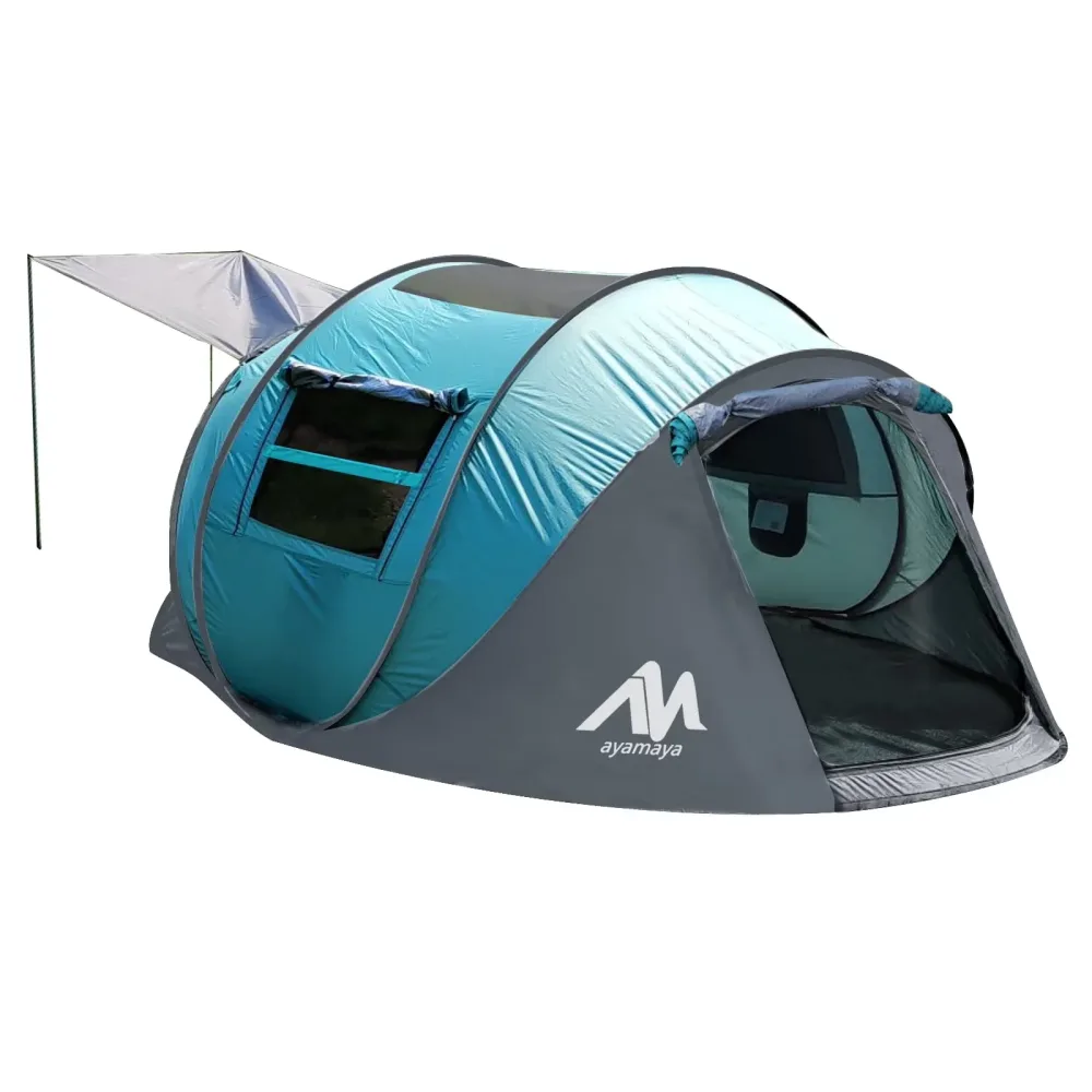 Family Tent 3-4 people waterproof blue