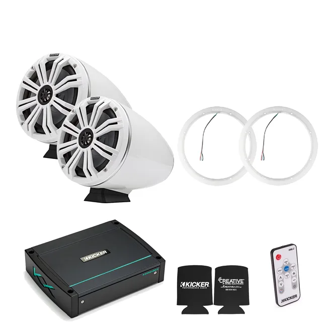 Marine Amplifier 8" 1 pair led