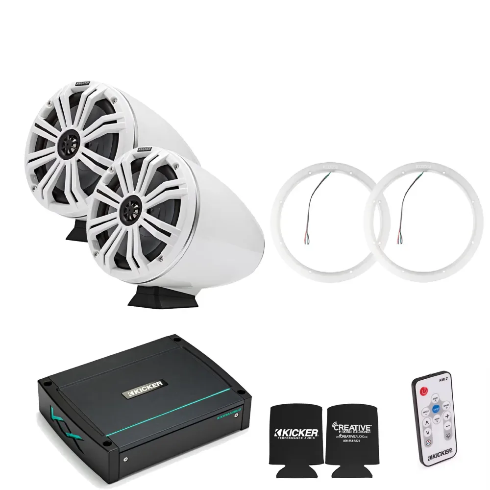 Marine Amplifier 8" 1 pair led