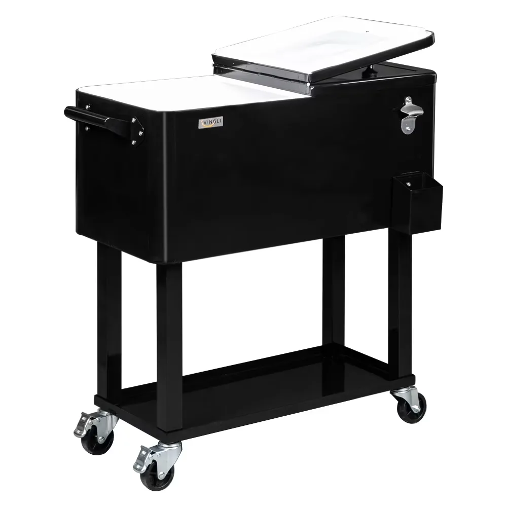 Chest Cooler 80 quart black 80 quarts