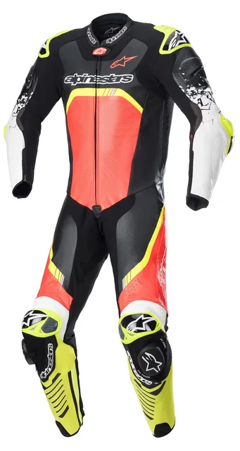 Mens Motorcycle black red yellow