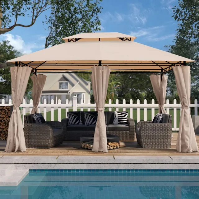 Gazebo Canopy 157.48 in 118.00 in 108.66 in