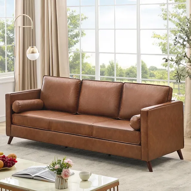 Sofa 86" brown 3 in