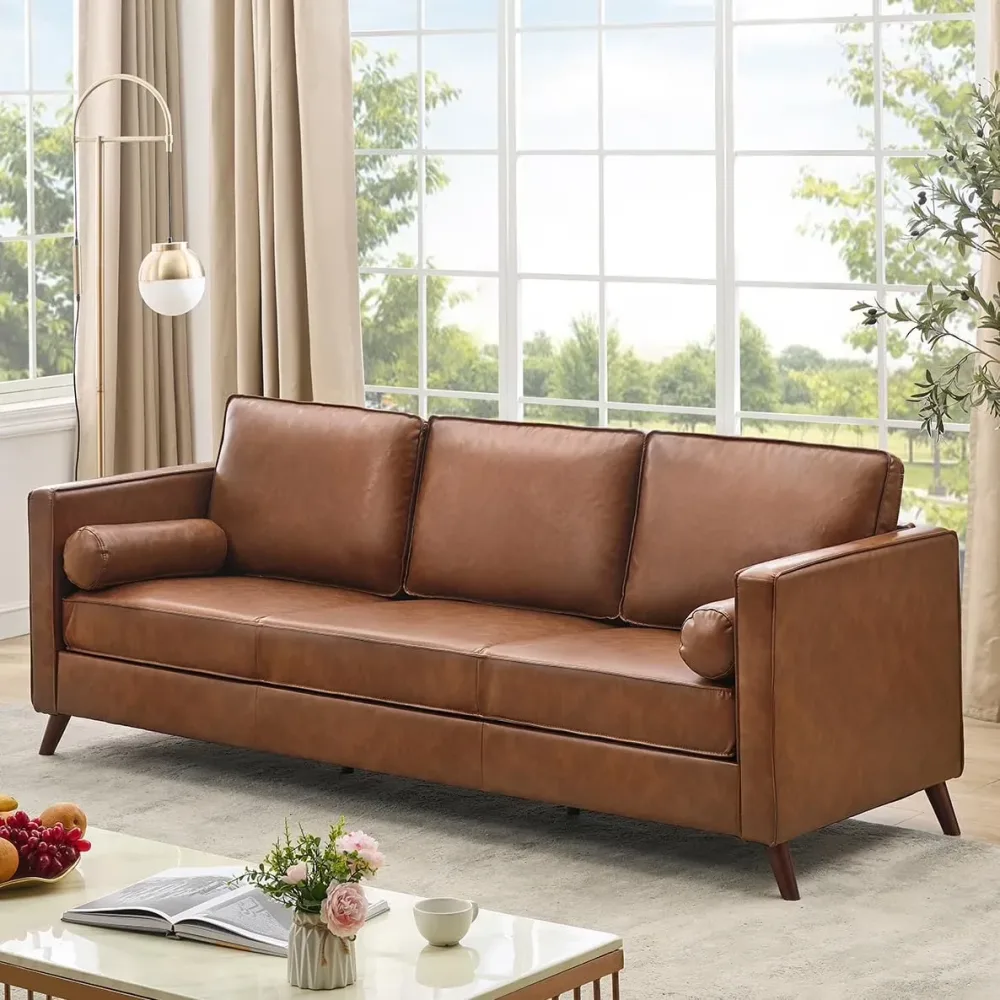 Sofa 86" brown 3 in