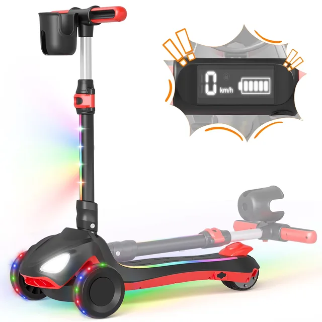 Electric Scooter led adjustable black