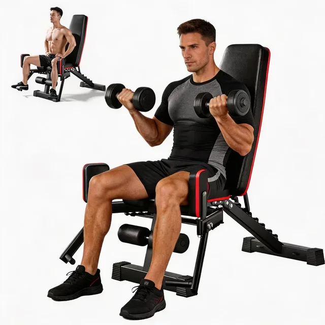 Weight Bench adjustable black