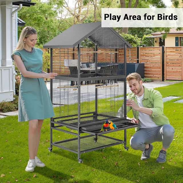 Bird Cage 65.7 inch black 65.7"