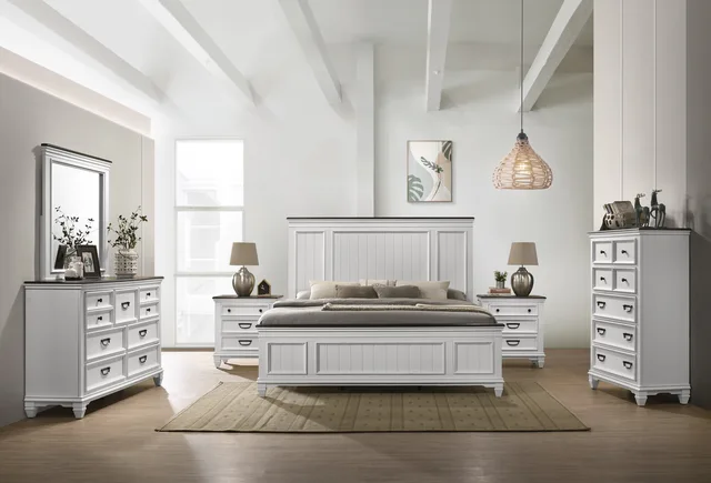 Bedroom white gray 80.5"