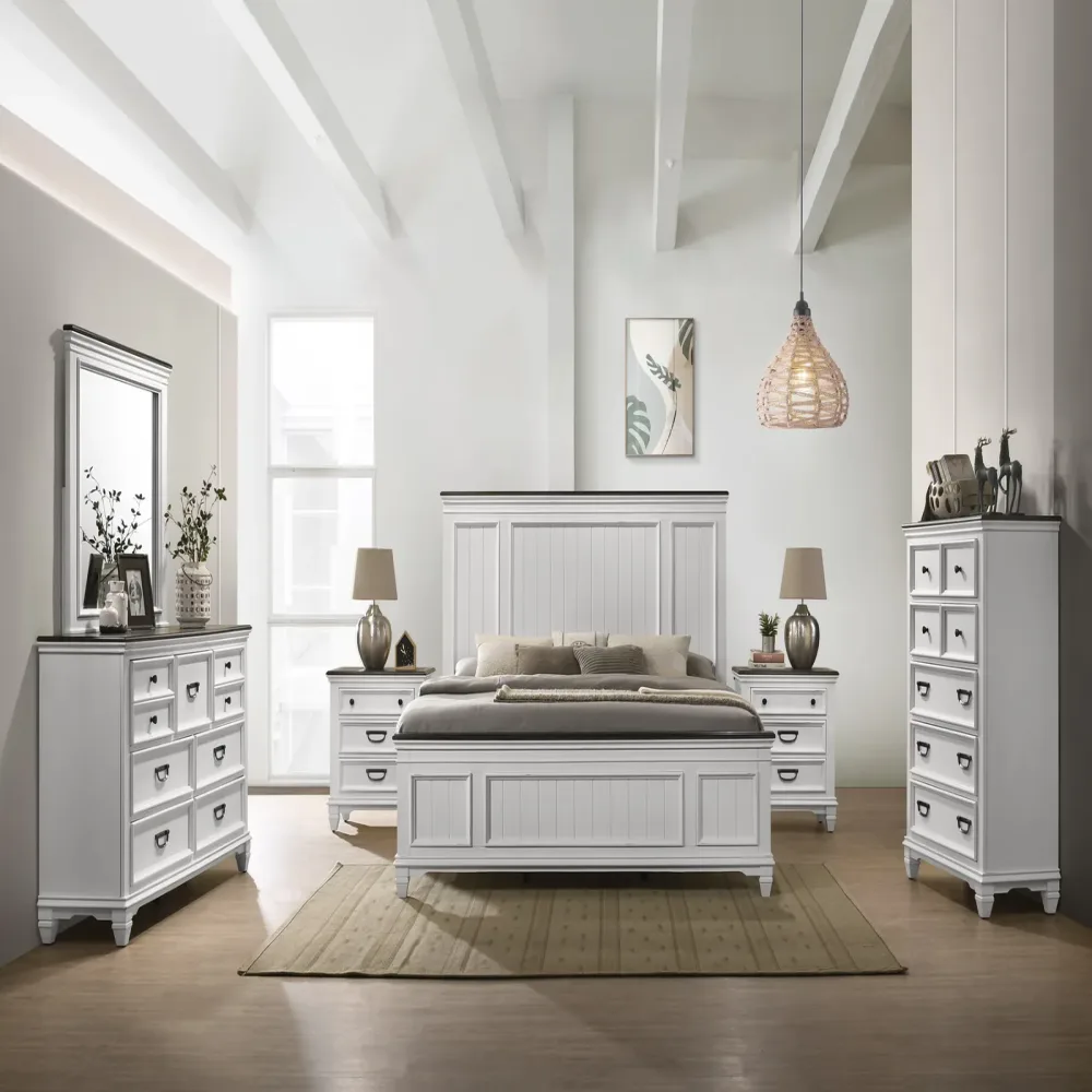 Bedroom white gray 80.5"