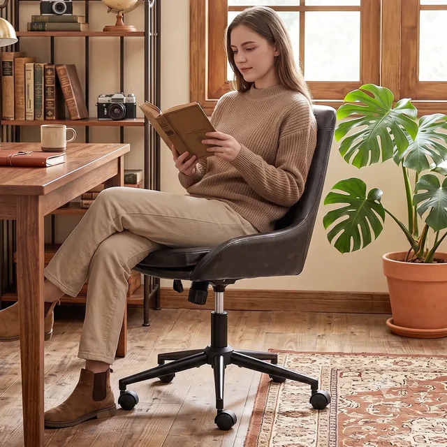 Chair adjustable brown black