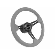 Leather Steering gray black white