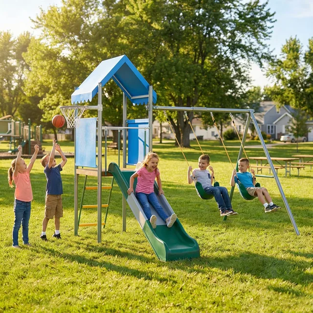 Backyard Playground blue heavy-duty