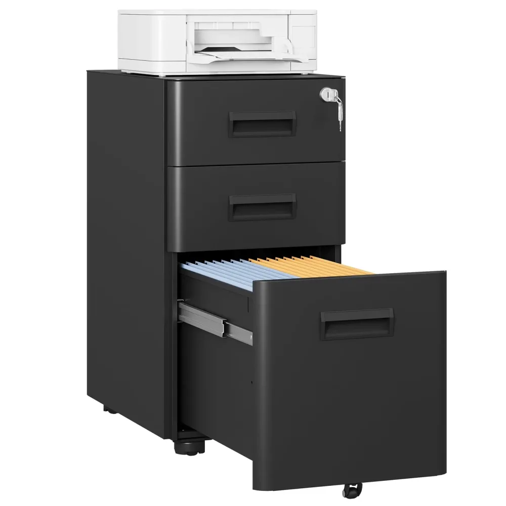 Cabinet white black 17.7"