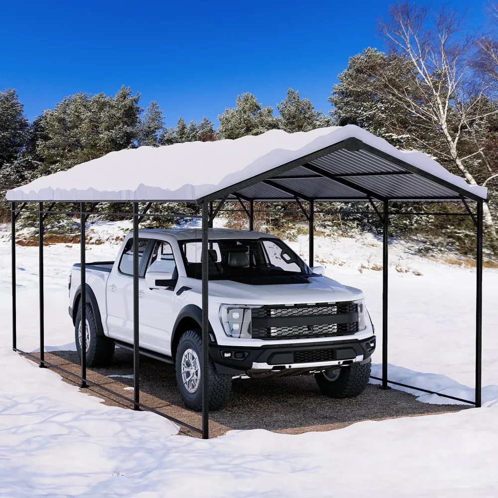 Metal Carport 10' 20' black