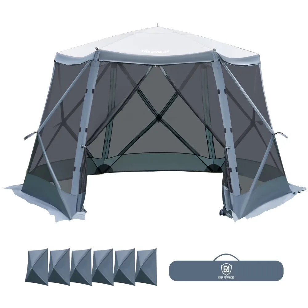 Tent 9.8 ft gray portable
