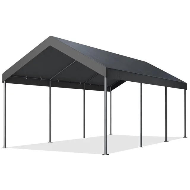 Carport Car 20 ft portable gray