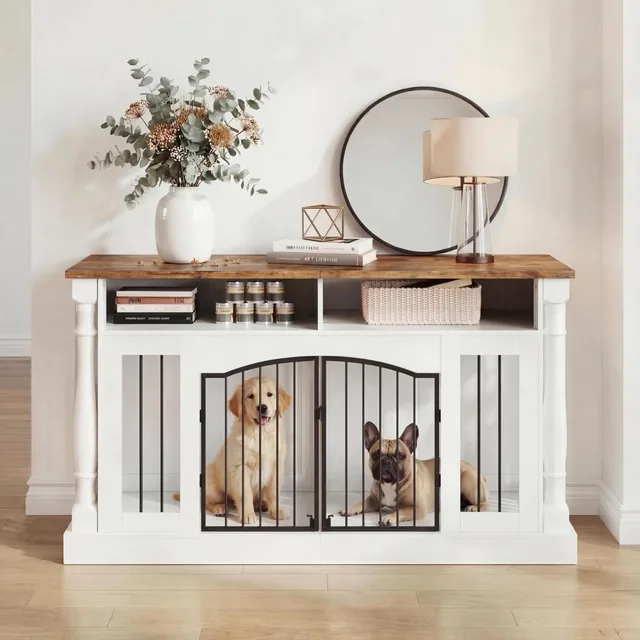 Dog Crate 63 inch brown heavy-duty