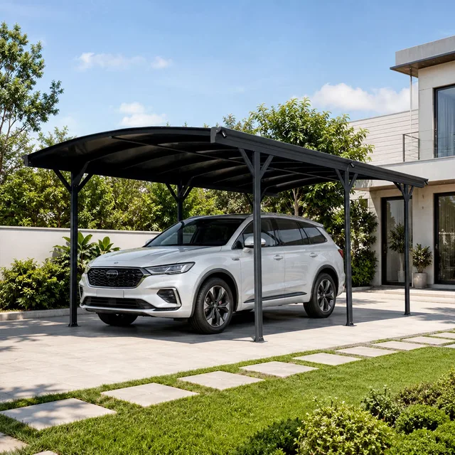 Carport 10' 6mm black