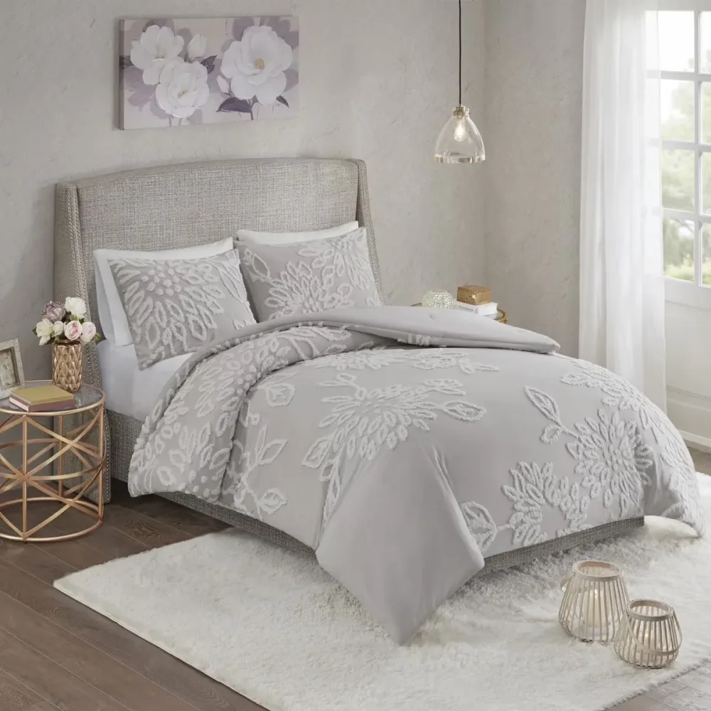 Bedding grey white 90"