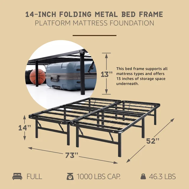 Bed Frame 14 in folding 13 inches
